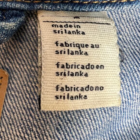 Levi’s OOAK Hand Painted Trucker Jean Jacket Womens Medium Denim Cherry Bomb - Picture 10 of 13